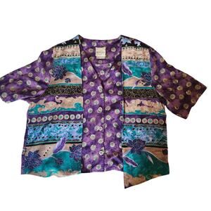 Vintage Bentley  Crop Top Purple Streetwear Size Medium USA